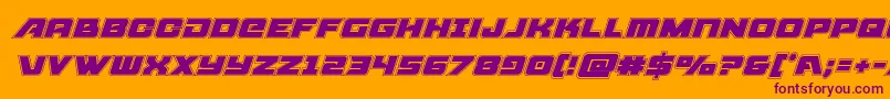 Aircruiseracadital Font – Purple Fonts on Orange Background