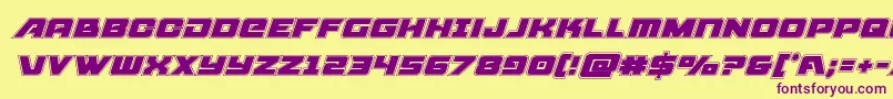 Aircruiseracadital Font – Purple Fonts on Yellow Background