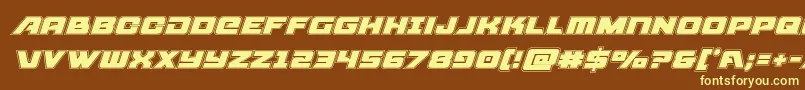 Aircruiseracadital Font – Yellow Fonts on Brown Background