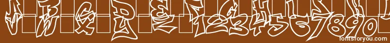 Smasher312 Font – White Fonts on Brown Background