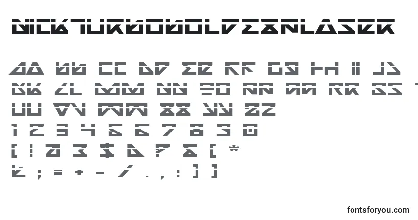 NickTurboBoldExplaser-fontti – aakkoset, numerot, erikoismerkit