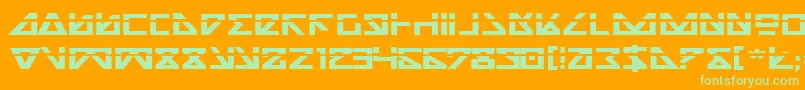 NickTurboBoldExplaser-fontti – vihreät fontit oranssilla taustalla