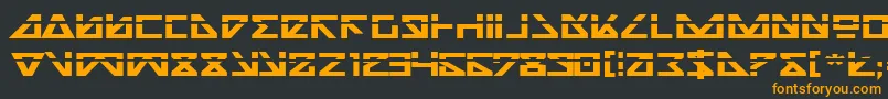フォントNickTurboBoldExplaser – 黒い背景にオレンジの文字