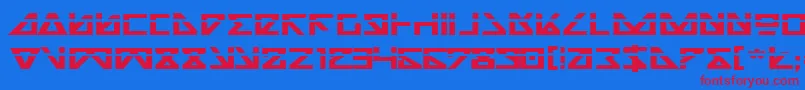 NickTurboBoldExplaser Font – Red Fonts on Blue Background