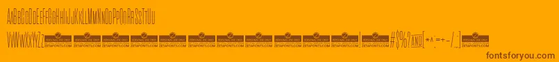 CinematograficaThinTrial Font – Brown Fonts on Orange Background