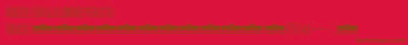 CinematograficaThinTrial Font – Brown Fonts on Red Background