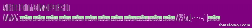 CinematograficaThinTrial Font – Green Fonts on Purple Background