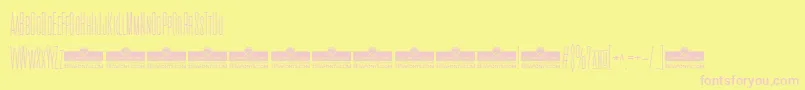 CinematograficaThinTrial Font – Pink Fonts on Yellow Background