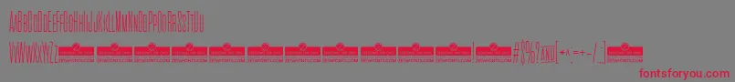 CinematograficaThinTrial Font – Red Fonts on Gray Background