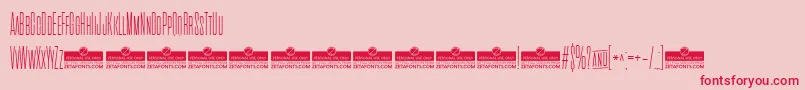 CinematograficaThinTrial Font – Red Fonts on Pink Background