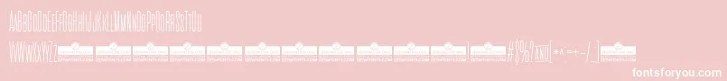 CinematograficaThinTrial-Schriftart – Weiße Schriften auf rosa Hintergrund