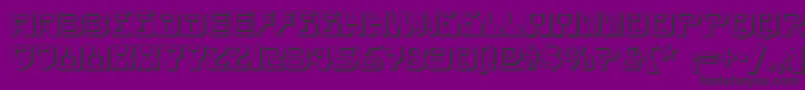 Funky Rundkopf Two Nf Font – Black Fonts on Purple Background