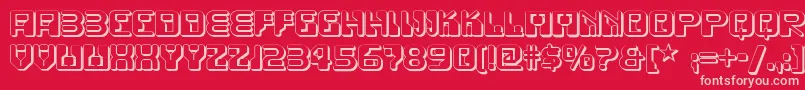 Fonte Funky Rundkopf Two Nf – fontes rosa em um fundo vermelho