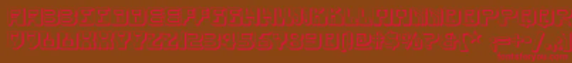 Funky Rundkopf Two Nf Font – Red Fonts on Brown Background