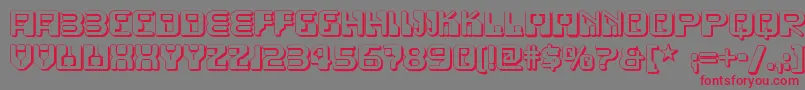Funky Rundkopf Two Nf Font – Red Fonts on Gray Background