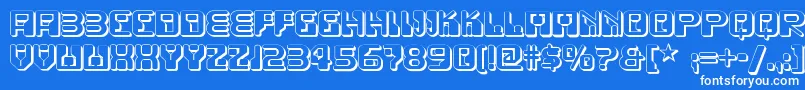 Funky Rundkopf Two Nf Font – White Fonts on Blue Background