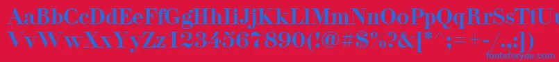 Pgdidon Font – Blue Fonts on Red Background