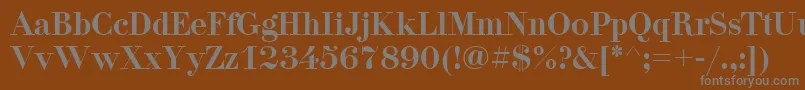 Pgdidon-Schriftart – Graue Schriften auf braunem Hintergrund