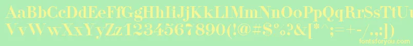 Pgdidon Font – Yellow Fonts on Green Background