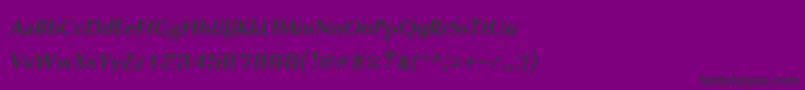 IrisupcBoldItalic Font – Black Fonts on Purple Background