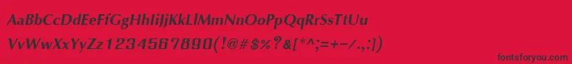 IrisupcBoldItalic Font – Black Fonts on Red Background