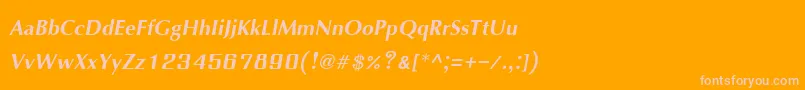 IrisupcBoldItalic Font – Pink Fonts on Orange Background