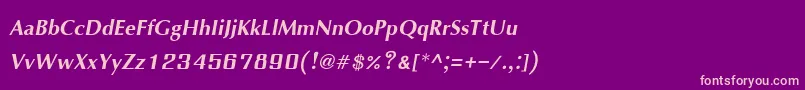 IrisupcBoldItalic Font – Pink Fonts on Purple Background