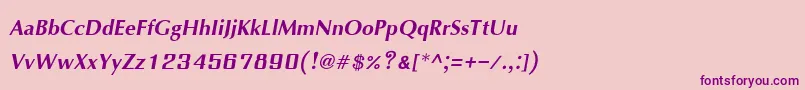 IrisupcBoldItalic Font – Purple Fonts on Pink Background