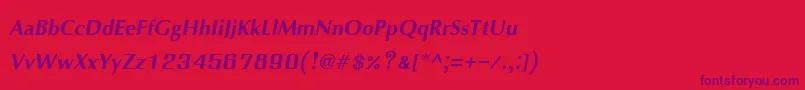 IrisupcBoldItalic Font – Purple Fonts on Red Background