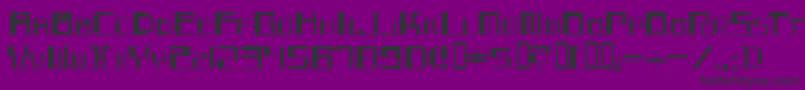 Fonte Mayday – fontes pretas em um fundo violeta