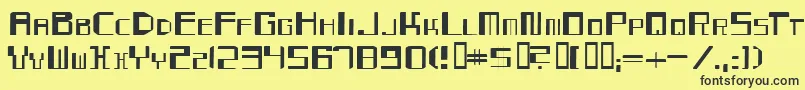 Mayday Font – Black Fonts on Yellow Background