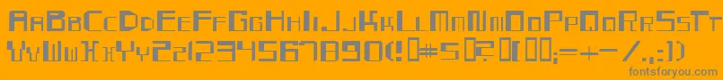 Mayday Font – Gray Fonts on Orange Background