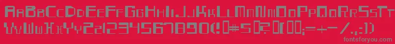 Mayday Font – Gray Fonts on Red Background