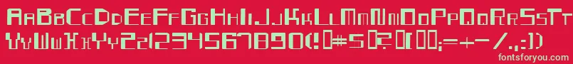 Mayday Font – Green Fonts on Red Background