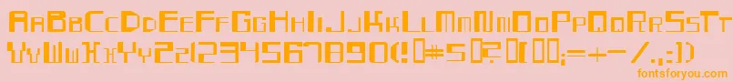 Mayday Font – Orange Fonts on Pink Background