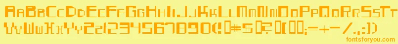 Mayday Font – Orange Fonts on Yellow Background