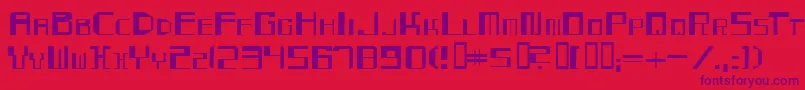 Mayday Font – Purple Fonts on Red Background