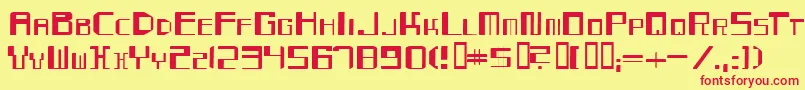 Mayday Font – Red Fonts on Yellow Background