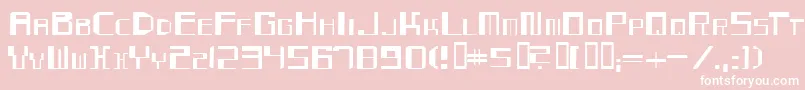 Mayday Font – White Fonts on Pink Background