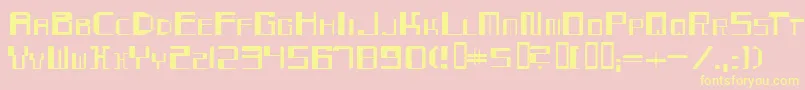 Mayday Font – Yellow Fonts on Pink Background