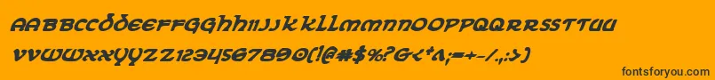 ErinGoBraghBoldItalic Font – Black Fonts on Orange Background