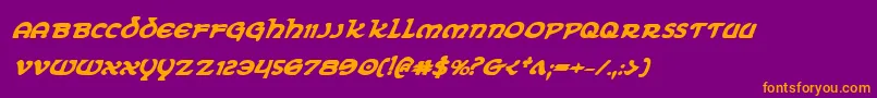 ErinGoBraghBoldItalic Font – Orange Fonts on Purple Background