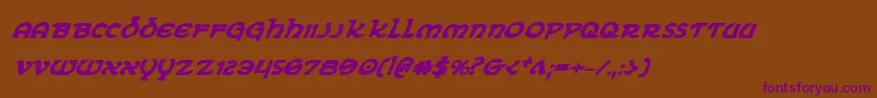 ErinGoBraghBoldItalic Font – Purple Fonts on Brown Background