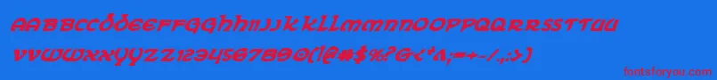 ErinGoBraghBoldItalic Font – Red Fonts on Blue Background