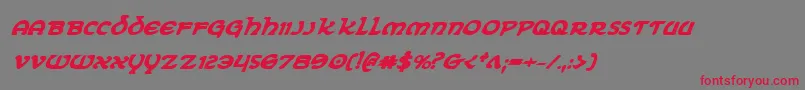 ErinGoBraghBoldItalic Font – Red Fonts on Gray Background