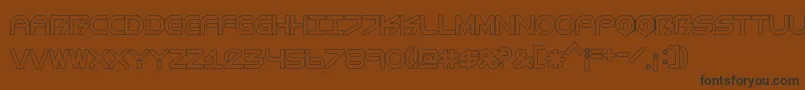 BiometricComichollow Font – Black Fonts on Brown Background