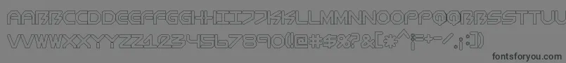 BiometricComichollow Font – Black Fonts on Gray Background