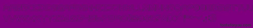 フォントBiometricComichollow – 紫の背景に黒い文字