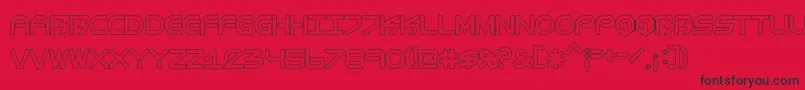 BiometricComichollow Font – Black Fonts on Red Background