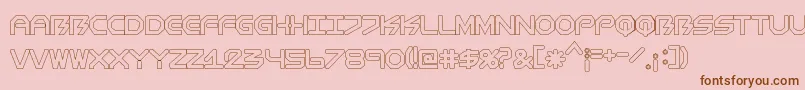 BiometricComichollow Font – Brown Fonts on Pink Background